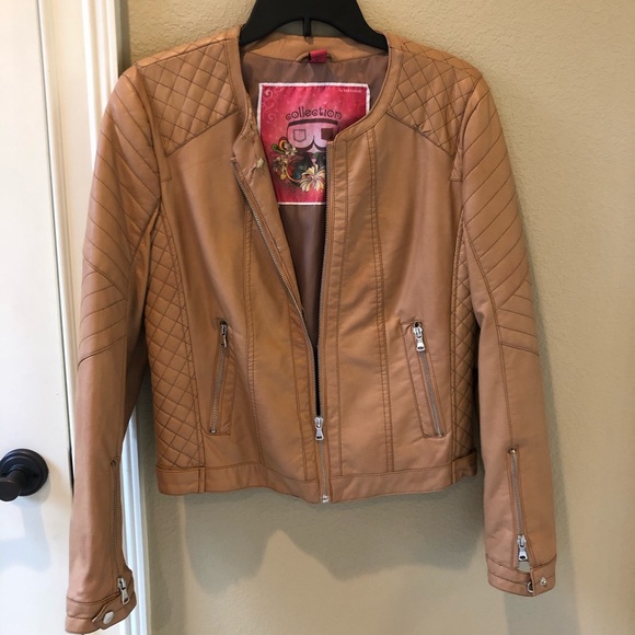Light Brown Leather Jacket - Picture 1 of 3